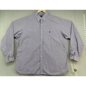 Ralph Lauren Button Down Shirt Mens 18 (34/35) Long Sleeve Casual Dress Lavender